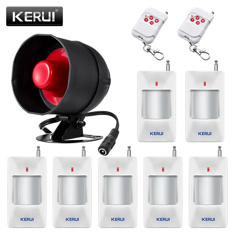 

Система охранной сигнализации KERUI, простой Комплект охранной сигнализации с инфракрасным датчиком и дистанционным управлением