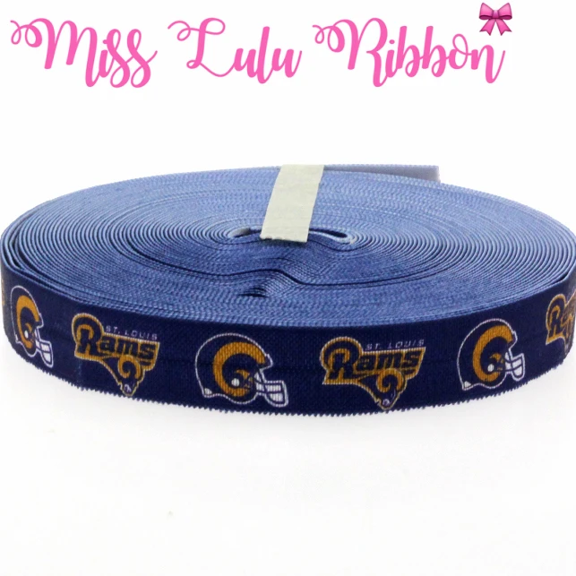 MD150917-25-2140 (10 ярдов/партия) 5/8 &quot16 мм Rams футбол печатная эластичная лента