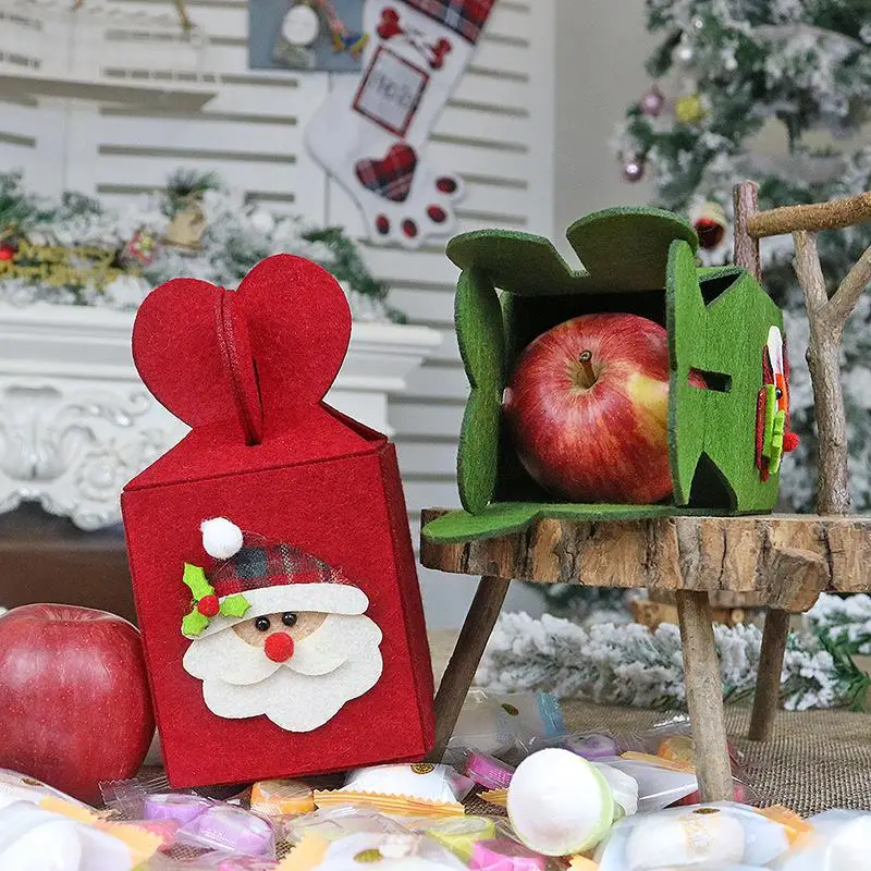 Новый складной мешок подарка яблока креативный нетканый Рождественский