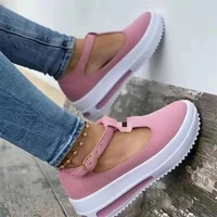 21 women shoes platform casual shoes womens round toe loafers women buckle wedge shoes woman vulcanize shoes platform sneaker