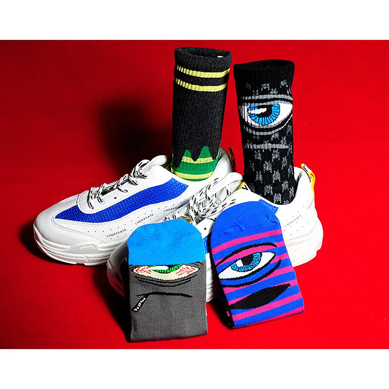 Уличные тренды хлопковые носки в стиле хип хоп парные пушистые Харадзюку мужские