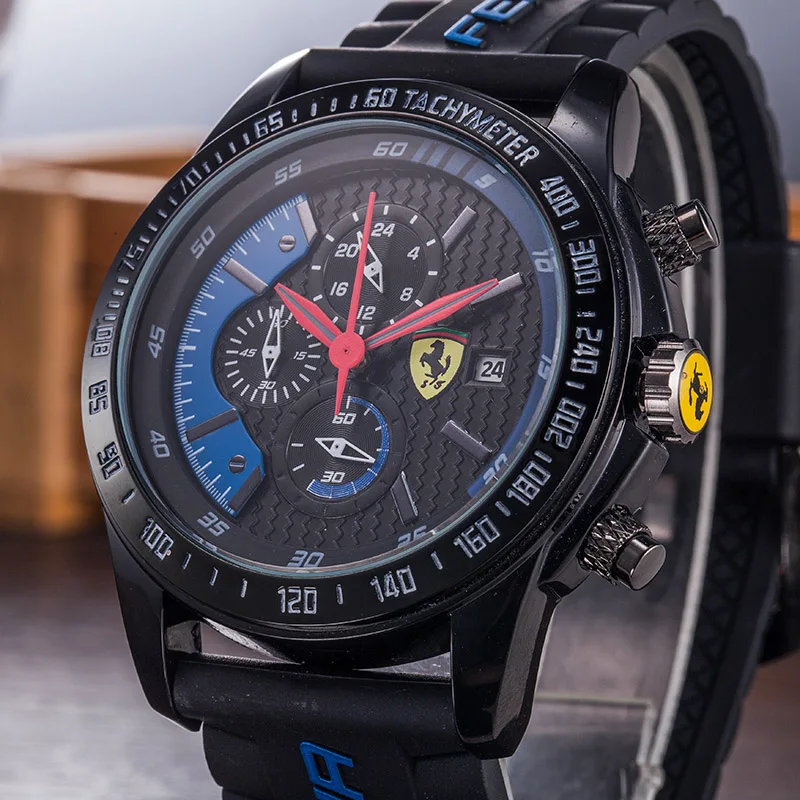 

Ferrari Men's Limited Edition Watch Multifunction Chronograph Wristwatch Brand Wholesale Waterproof Quartz Timepieces