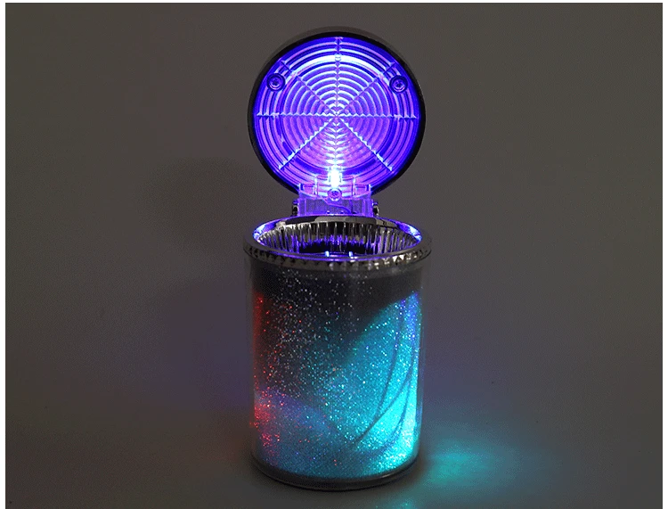 

Car Supplies Car Ashtray with LED Light Car Colorful Ashtray Wholesale Colorful Ashtray Dual-use Ash Tray Car Accessories