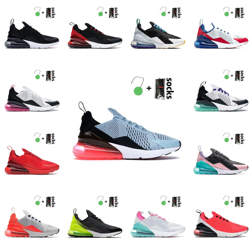 

Top Quality 270s 27c Women Mens Running Shoes EASTER VIBES LANDS Bred Triple White Black Red Volt Barely Rose Sports Trainers