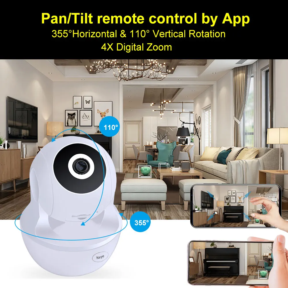 IP камера N_eye для домашней системы безопасности 1080P HD Wi Fi 4 МП|Камеры