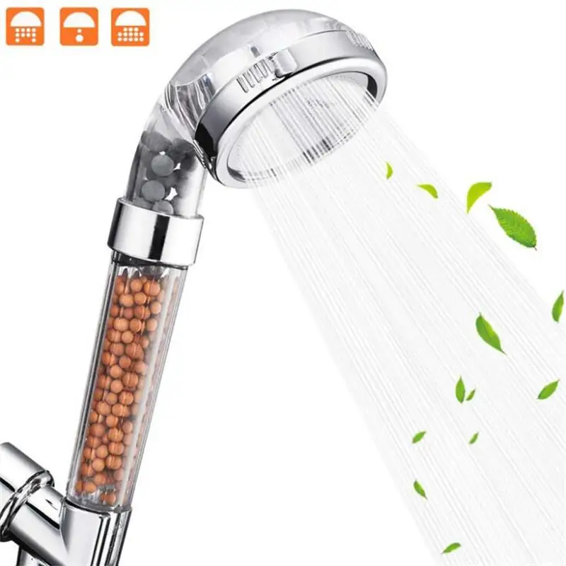 

Shower Head High Pressure Water Saving 3 Powerful Spray Settings Shower Head Boosting Handheld Shower Head Anion Filter Shower