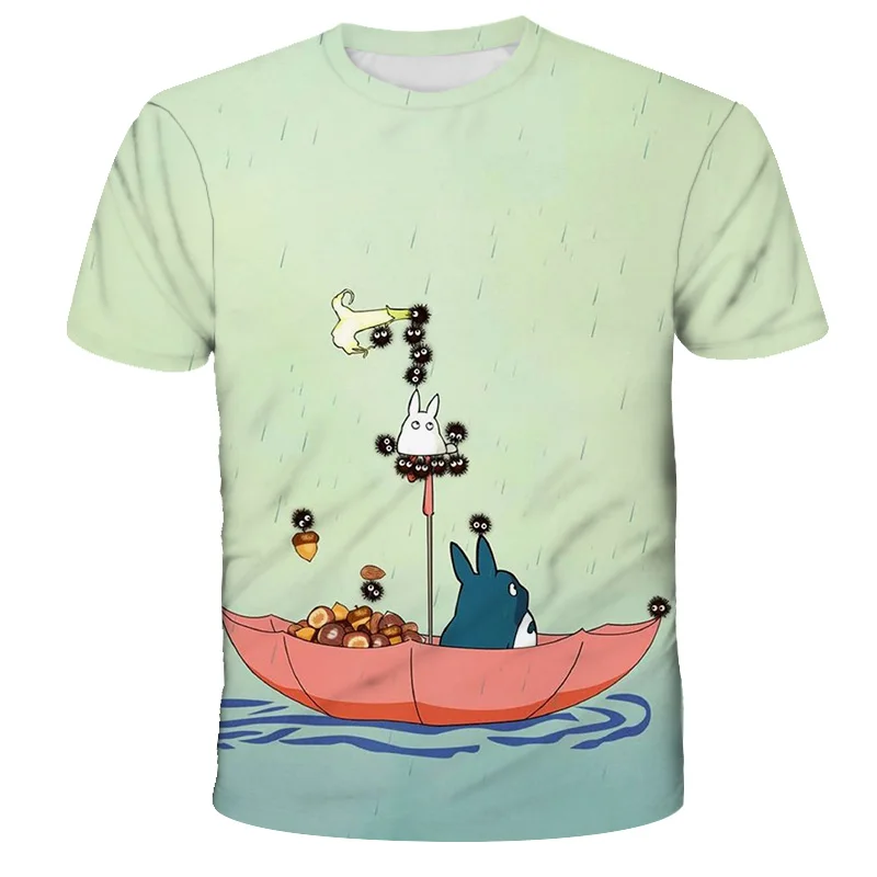 

Cute Totoro T-Shirts Kids Fun Japanese cartoon Spirited Away Kids Clothing T-Shirts 3D printed Totoro Boys/Girls casual tops