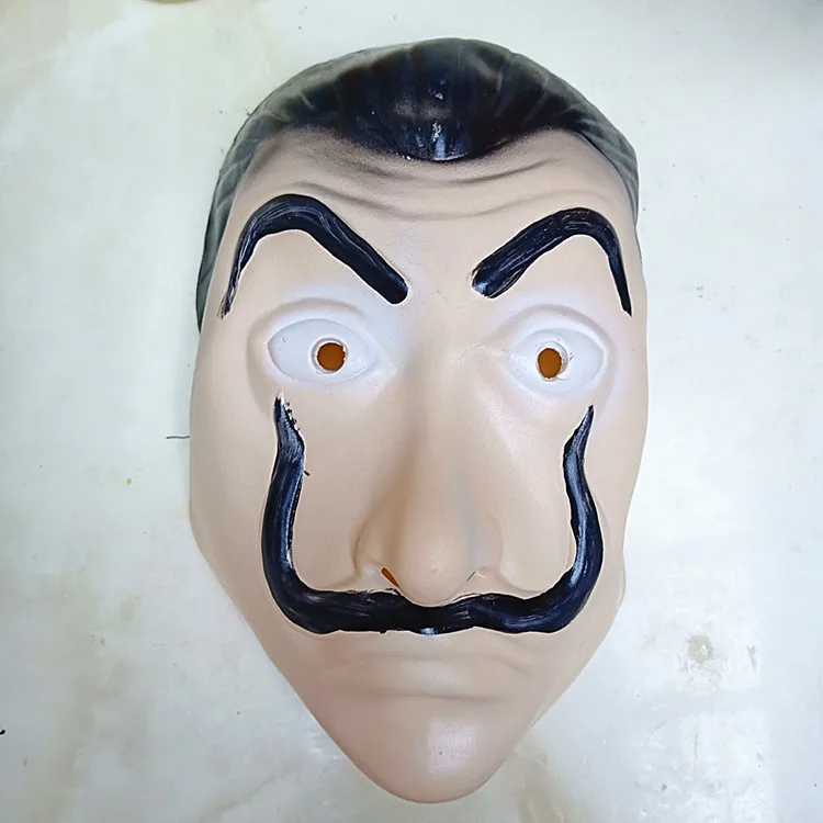 Rubber Mask Толстовки с капюшоном Filme Salvador Dali, куртка для косплея, Dinheiro Assalto, Каса де ла Каса де Papel, толстовки с капюшоном Moletons Trajes, косплей - Цвет: Rubber Mask
