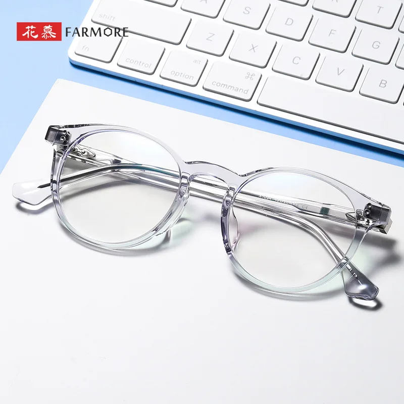 

Sheet Metal Eyeglass Frame New Trendy Plain Light Can Be Equipped with Anti-Blue Light Myopia Glasses Rim Men