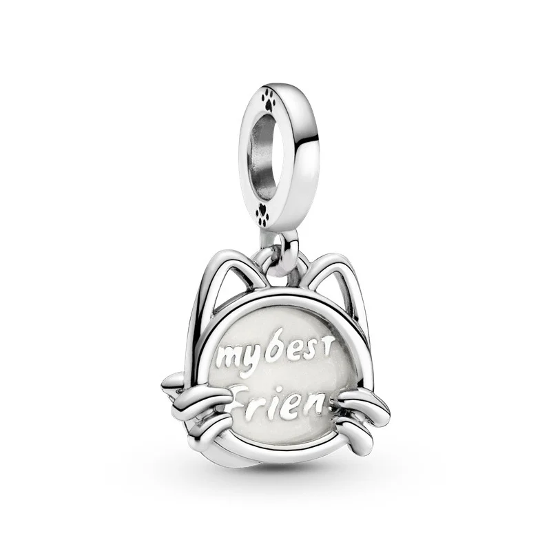 

Pet Cat Sterling Silver Fit Pandora 925 Original Charms Beads Bracelets Woman Best Friend Jewelry Christmas Gift