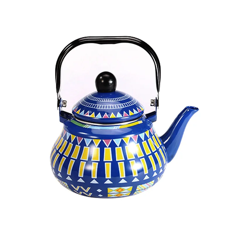 blue 1.5L-2.5L эмалированная чашка груша форменный горшочек чайник эмалированный чайник для газовой плиты эмалированный кофейник бытовые чайники - Цвет: blue