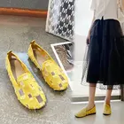 Туфли женские холщовые, дышащие сетчатые однотонные, кружевная мягкая подошва, без каблука, лоферы, 2021