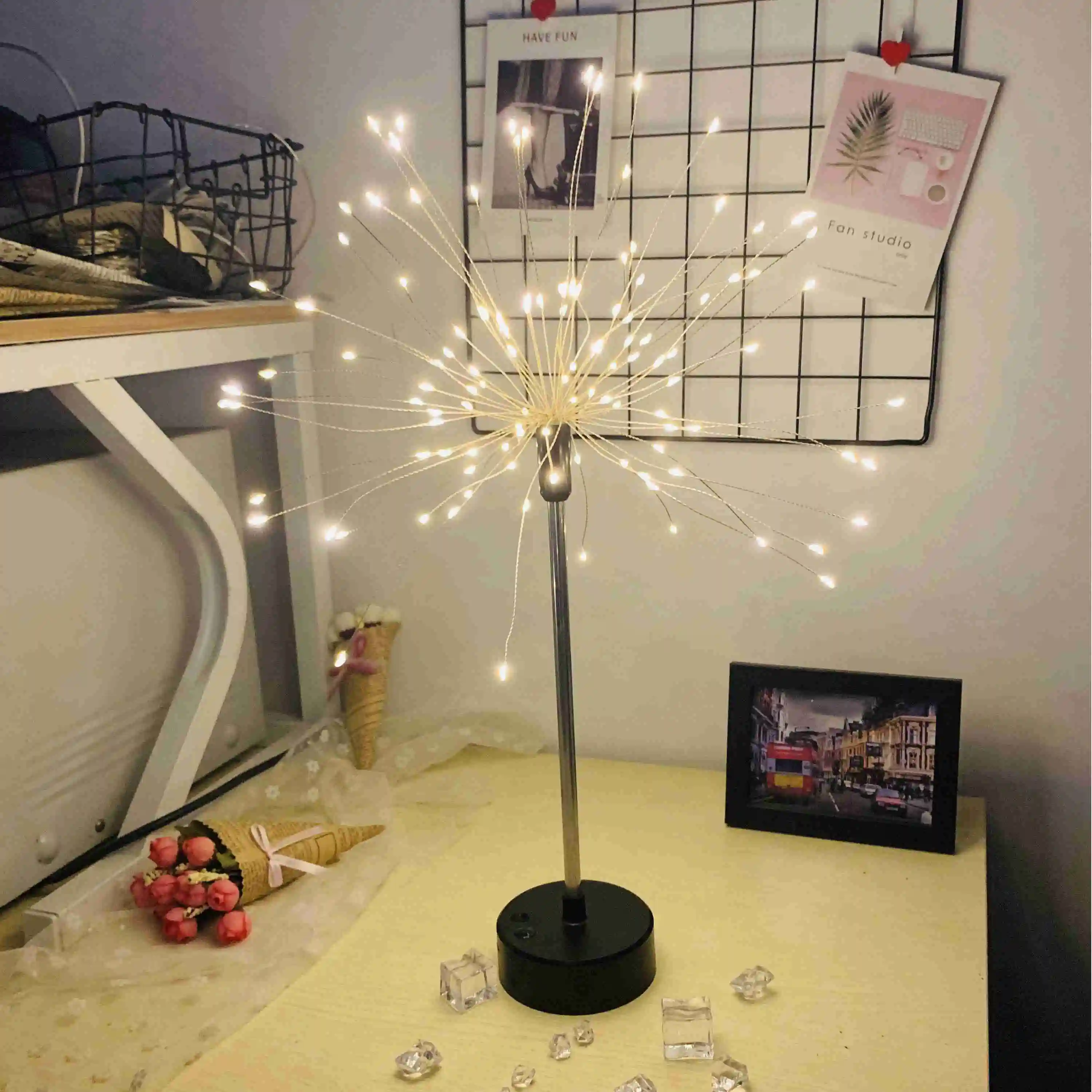 Рождественские огни Сказочный Свет Голосовое управление фейерверк starburst 120