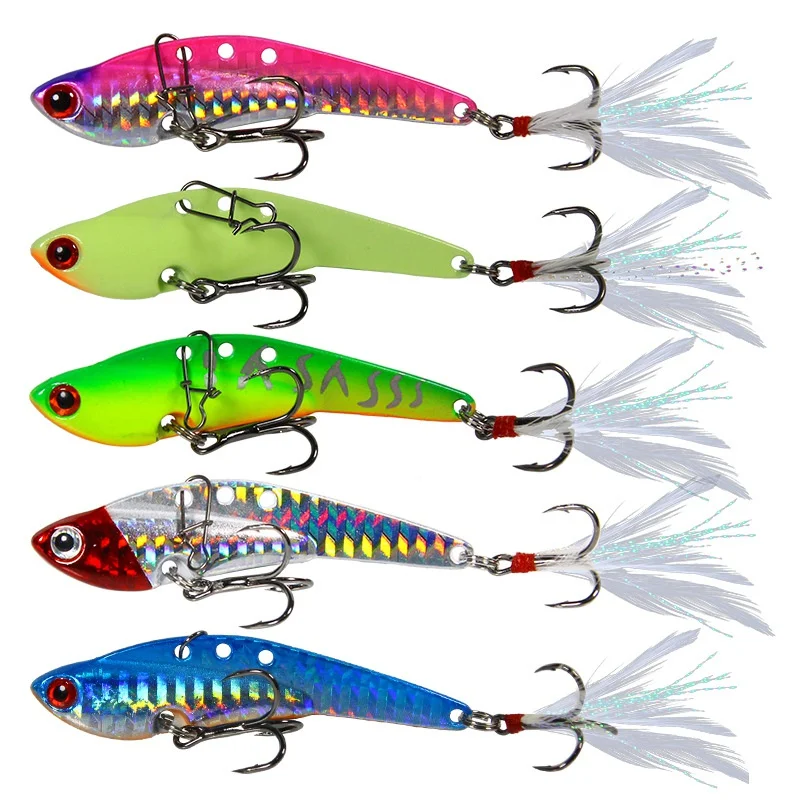 

13g/18g/25g/30g VIB Sequins Fishing Lures Bass Wobbler Bait Artificial Hard Sinking Fish Lures Saltwater Fishing Tackle