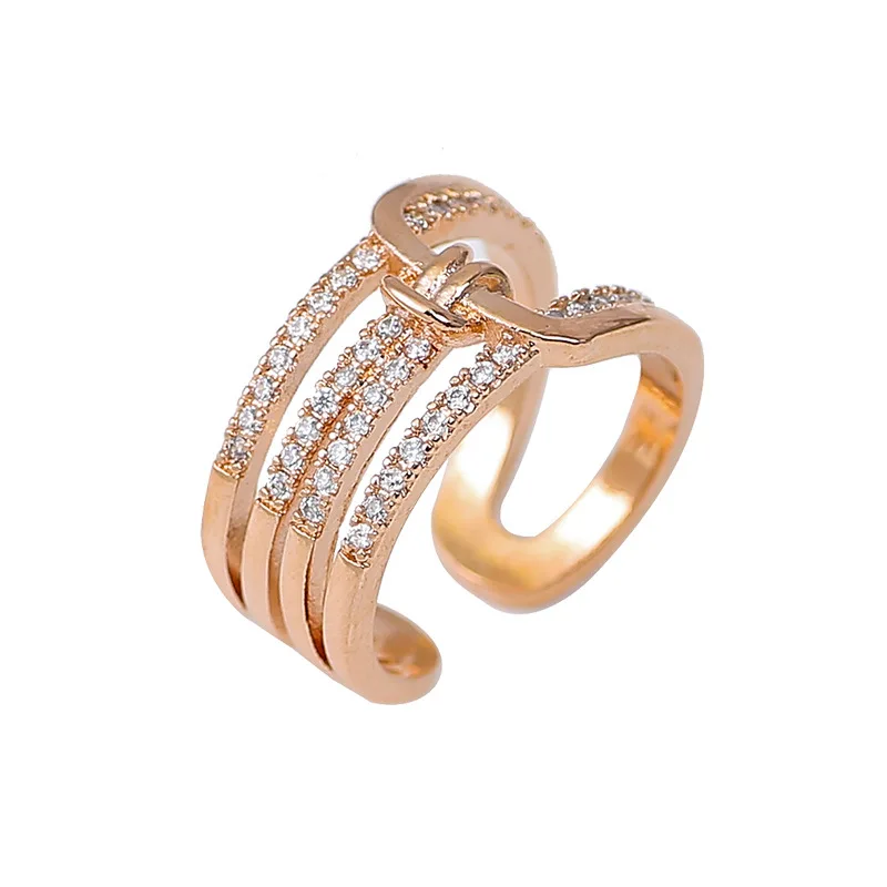 

New Gold Crystal Rings 2020 Bohemian Ring Female Personality for Women Midi Finger Opening Ring Wedding Fashion Jewelry Gifts
