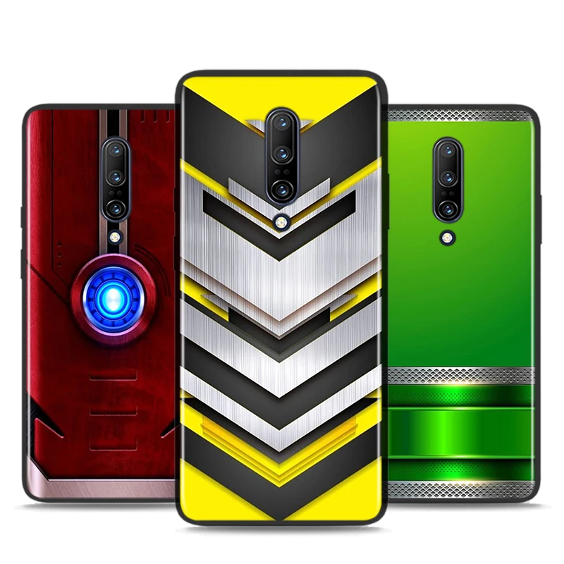 

Red Blue Brushed Metal For OnePlus 5 5T 6 6T 7 7T 8 9 9R Pro Nord N100 N10 CE Black Phone 2 5G Case Soft Cover