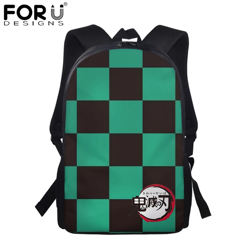 

Рюкзак FORUDESIGNS для мальчиков и девочек-подростков, Водонепроницаемый школьный ранец для рассекающих демонов, Вместительная дорожная сумка