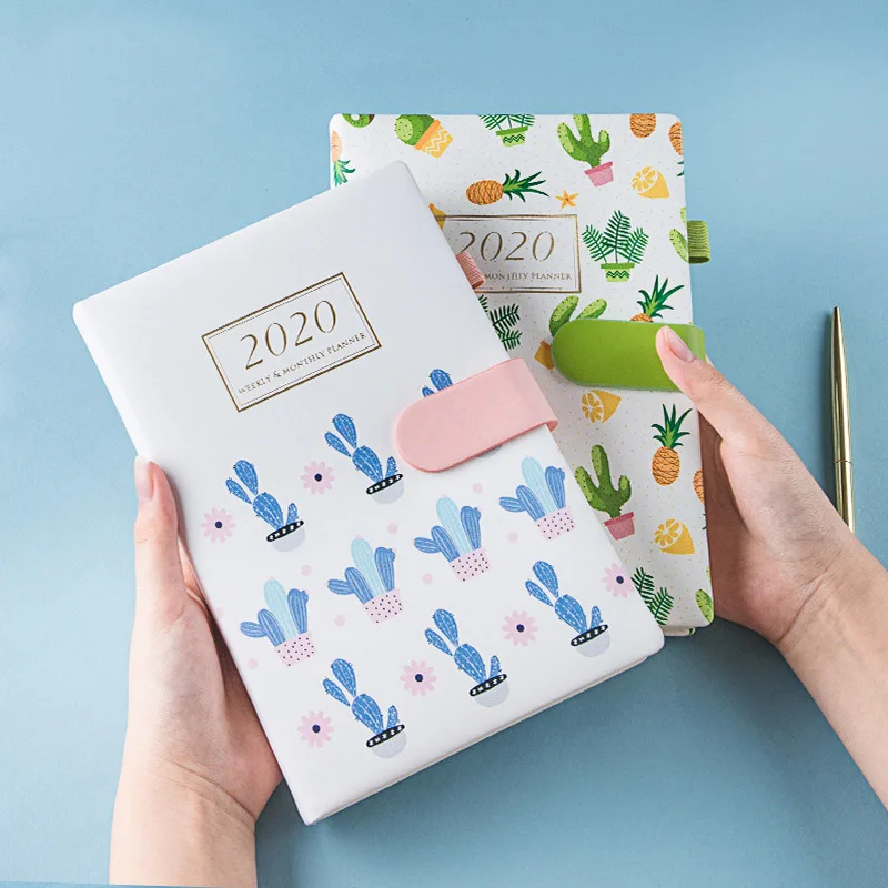 Ежедневник 2020 Еженедельный и ежемесячный учебный планировщик с наклейками для