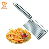 shangpeixuan stainless steel potato wavy chips slicer potato chip wavy edged knife serrated chopper accessories