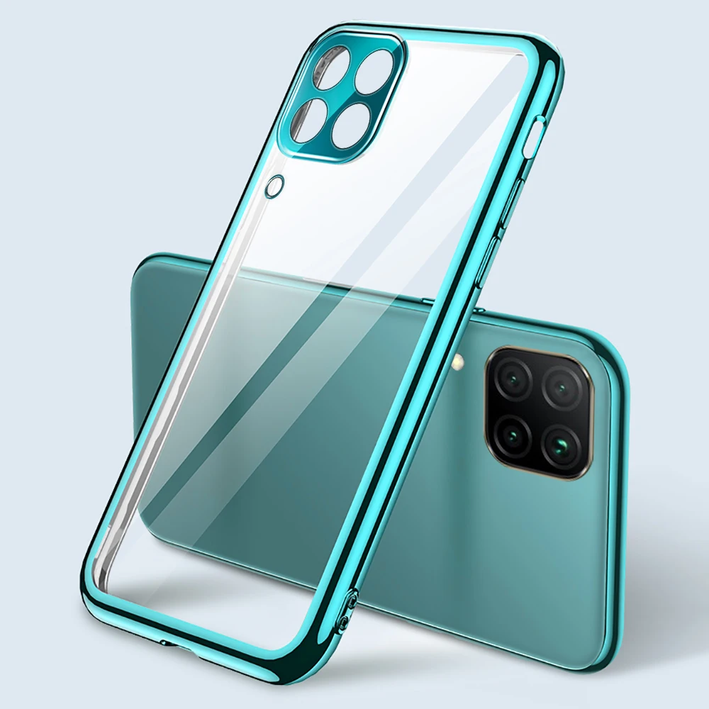 

Camera Bumper Transparent Phone Case on for Huawei P40 Lite P40 Pro P 40 P40lite P40pro 40lite 40pro 2020 soft tpu cover fundas