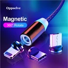 Магнитный кабель Micro USB для iPhone 12 Pro Max Samsung S9 Android, быстрая зарядка на магните, зарядное устройство USB Type C, кабель для телефона, провод