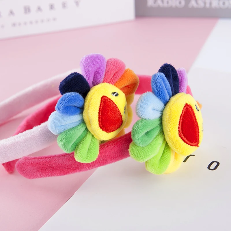 Цветная повязка на голову с подсолнухом для мытья лица мягкий макияж женские