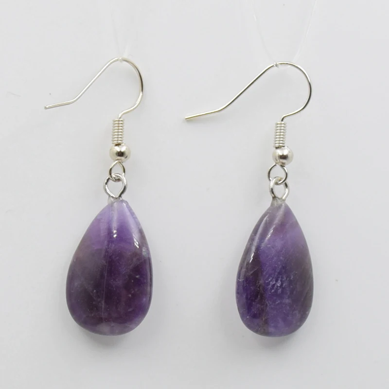 Простой крюк глазурь слеза капля воды Опал Кристалл лазурь бисер серьги из