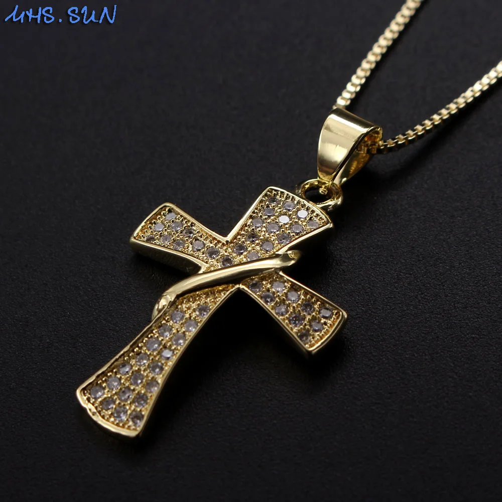 Женское ожерелье с подвеской в виде креста под солнце
