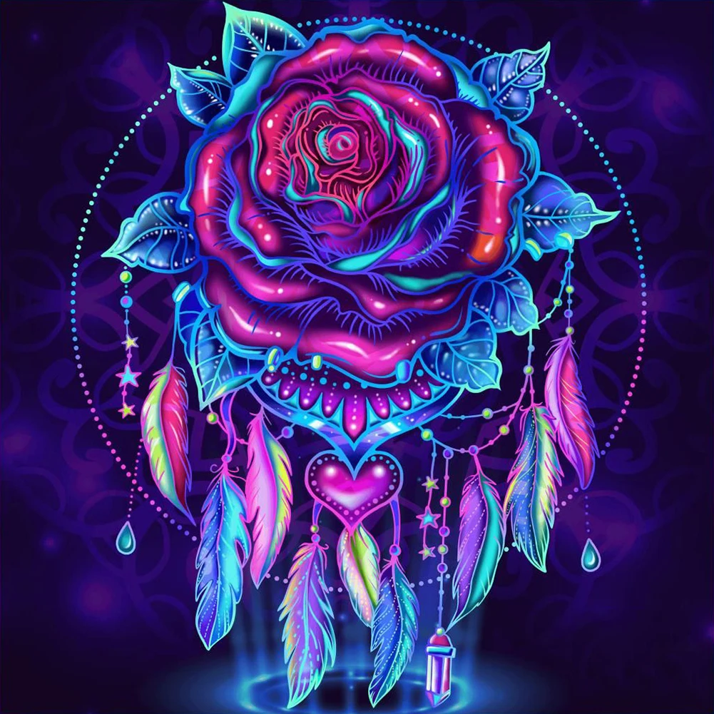 

Diamond Painting Poppy Flower Cross Stitch Needlework DIY Mosaic Embroidery Full Square Rhinestone Decoration Home