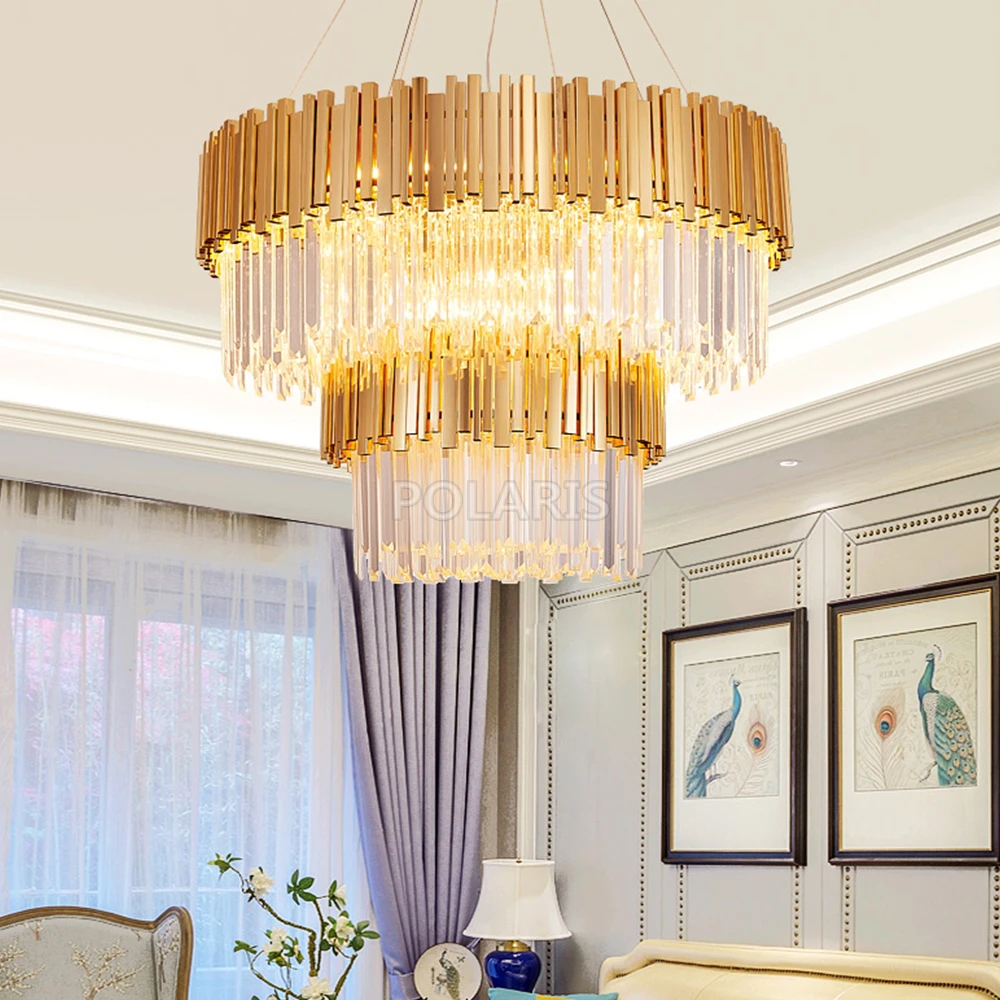

Modern Crystal Chandelier Lighting Fixture Luxury Contemporary Chandeliers Pendant Hanging Light for Home Hotel Restaurant Decor