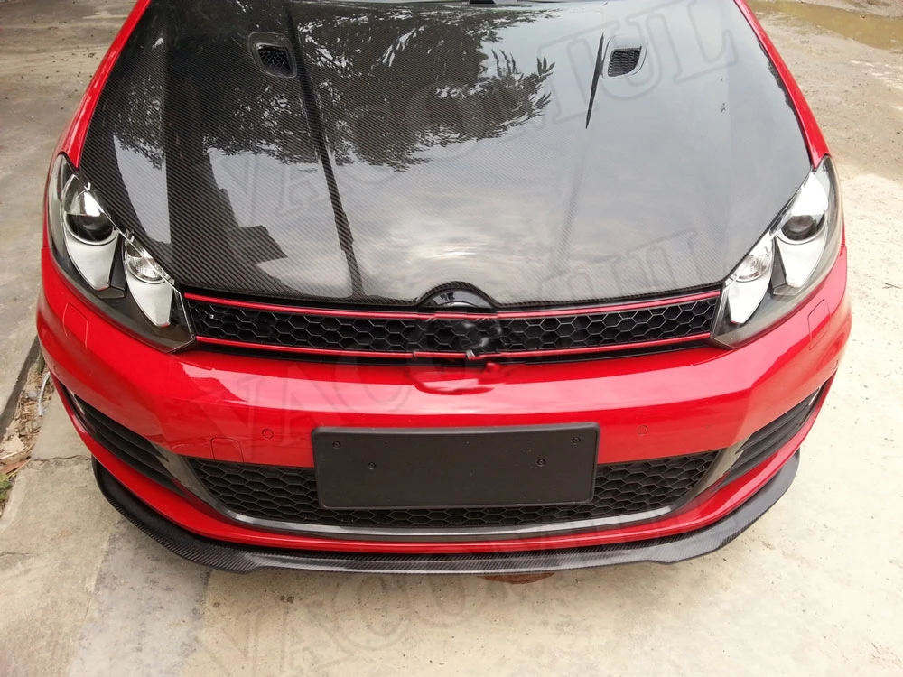 Углеродное волокно/FRP передний спойлер для Volkswagen VW Golf 6 VI MK6 GTI 2010-2013 RZ стиль головной бампер подбородок защита автомобиля