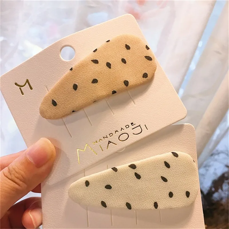 Заколка для волос с волнистыми точками простой зажим в стиле студенток милыми