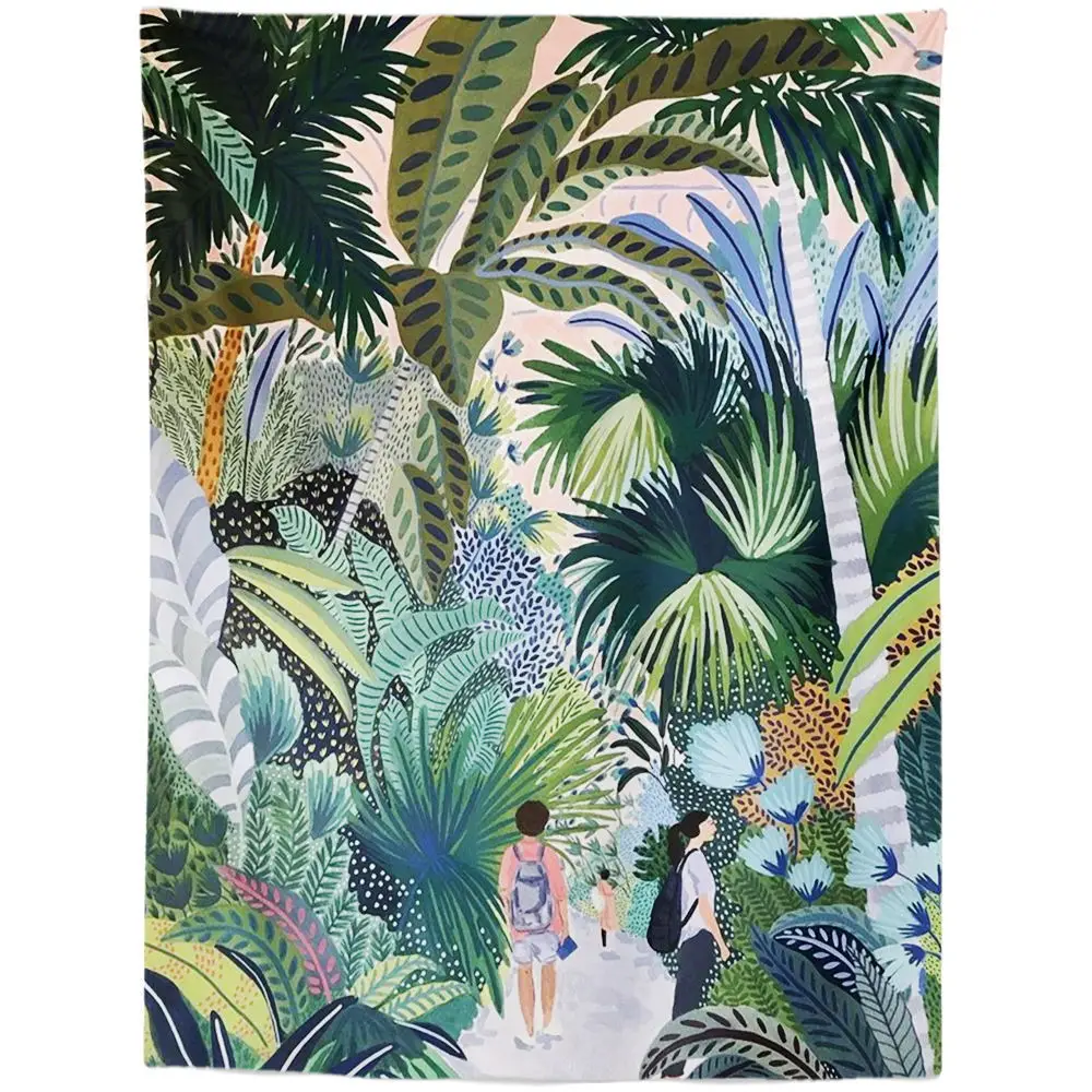 Лето гобелен с изображением листьев настенный тропические Пальмовые Листья