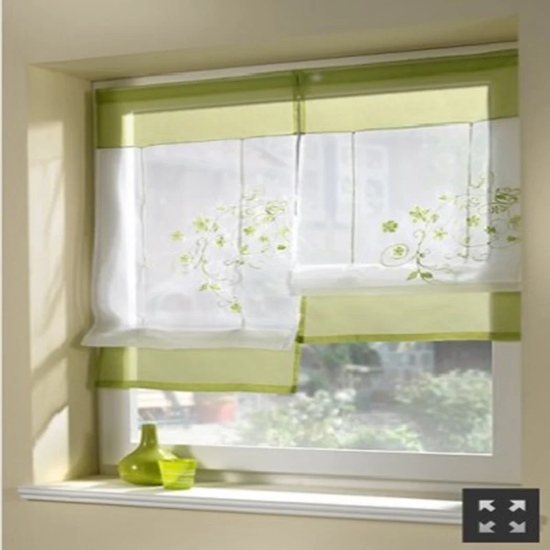 Европейские римские короткие занавески высококачественные Цветочные с вышивкой