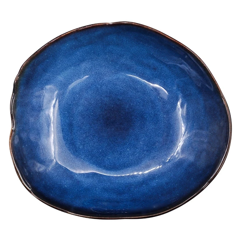 

Creativity Nordic Ceramic Food Dish Plate Household Pottery Irregular Dish Salad Platter Dish Dinnerware Fruit Kitchen Decor