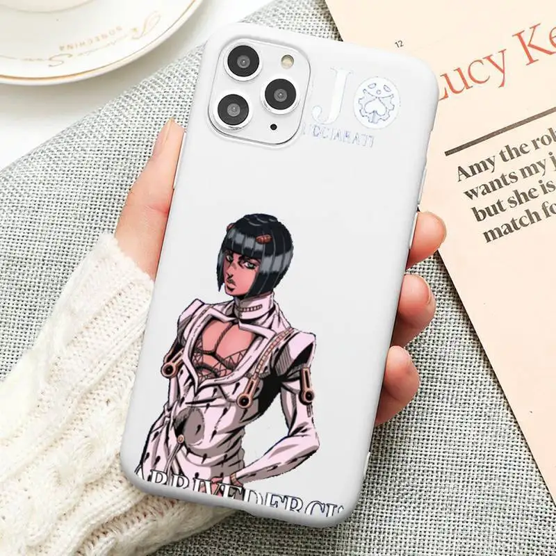 

Anime JoJo Killer Queen Phone Case Candy Color for iPhone 6 6S 7 8 11 12 XS X SE 2020 XR mini pro Plus MAX funda