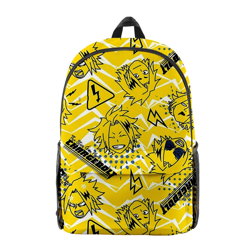 

2021 My Hero Academia Denki Kaminari Men Women Backpack Oxford School Bag High Capacity Teenager 3D Child Bag Travel Backpack