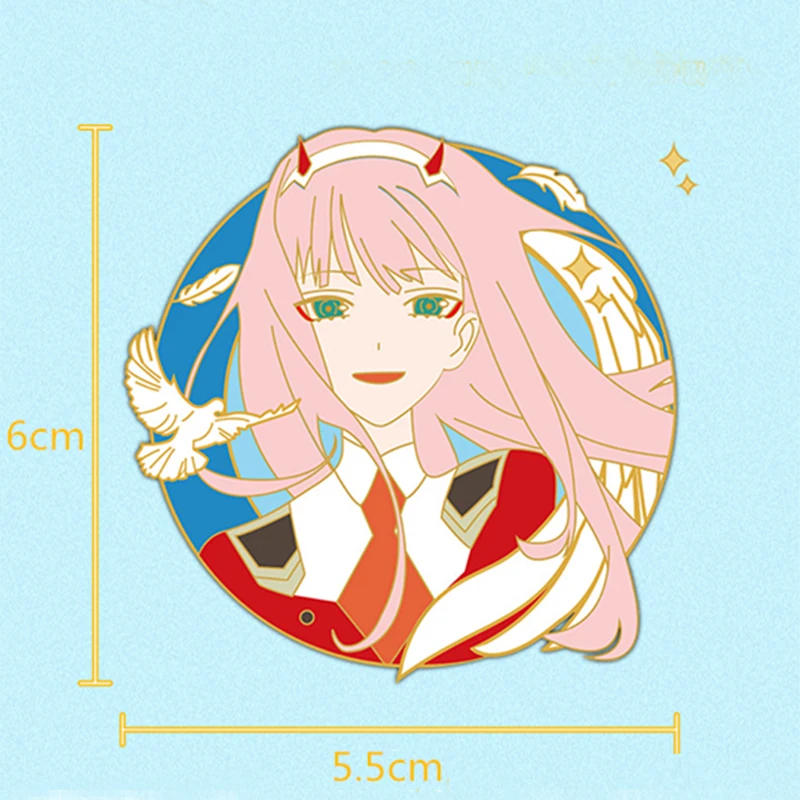 

Anime DARLING In The FRANXX Zero Two Brooch Cosplay Prop 02 Accessories Pin