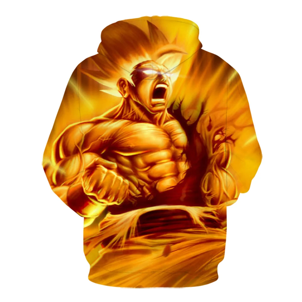 Лидер продаж поступление популярные Dragon Ball Z Kakarotto Goku 3D толстовки с принтом для мужчин и женщин толстовки с капюшоном в стиле хип-хоп Пуловер с карманами