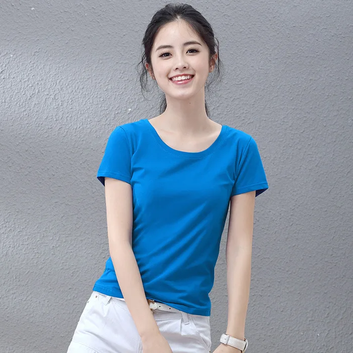 

T Shirt Women Clothes 2020 Fashion Tee Top Fashion Lvory Cotton Ladies Tee Shirt