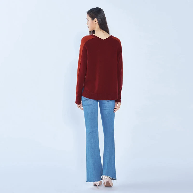 Tailor Shop Custom Made All Cashmere Cashmere Sweater Women Pullover Sweater Women V-neck Sweater Women Loose Outer Wear