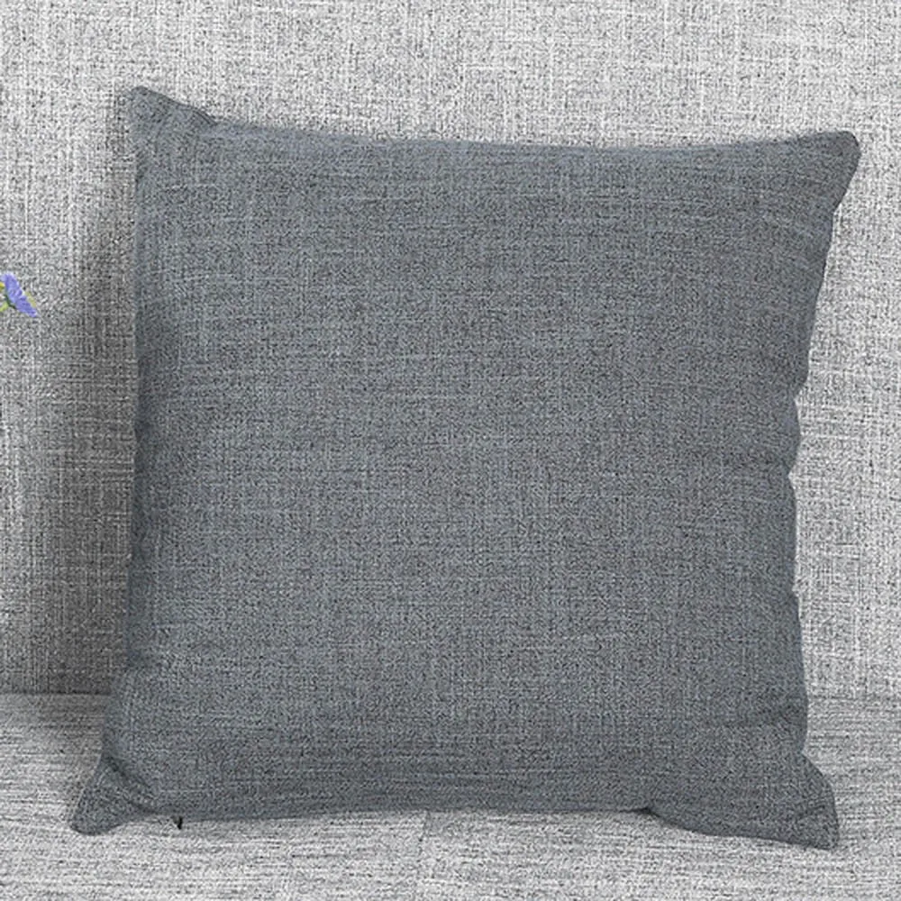 Простые Модные льняные наволочки для диванных подушек кафе дивана однотонные