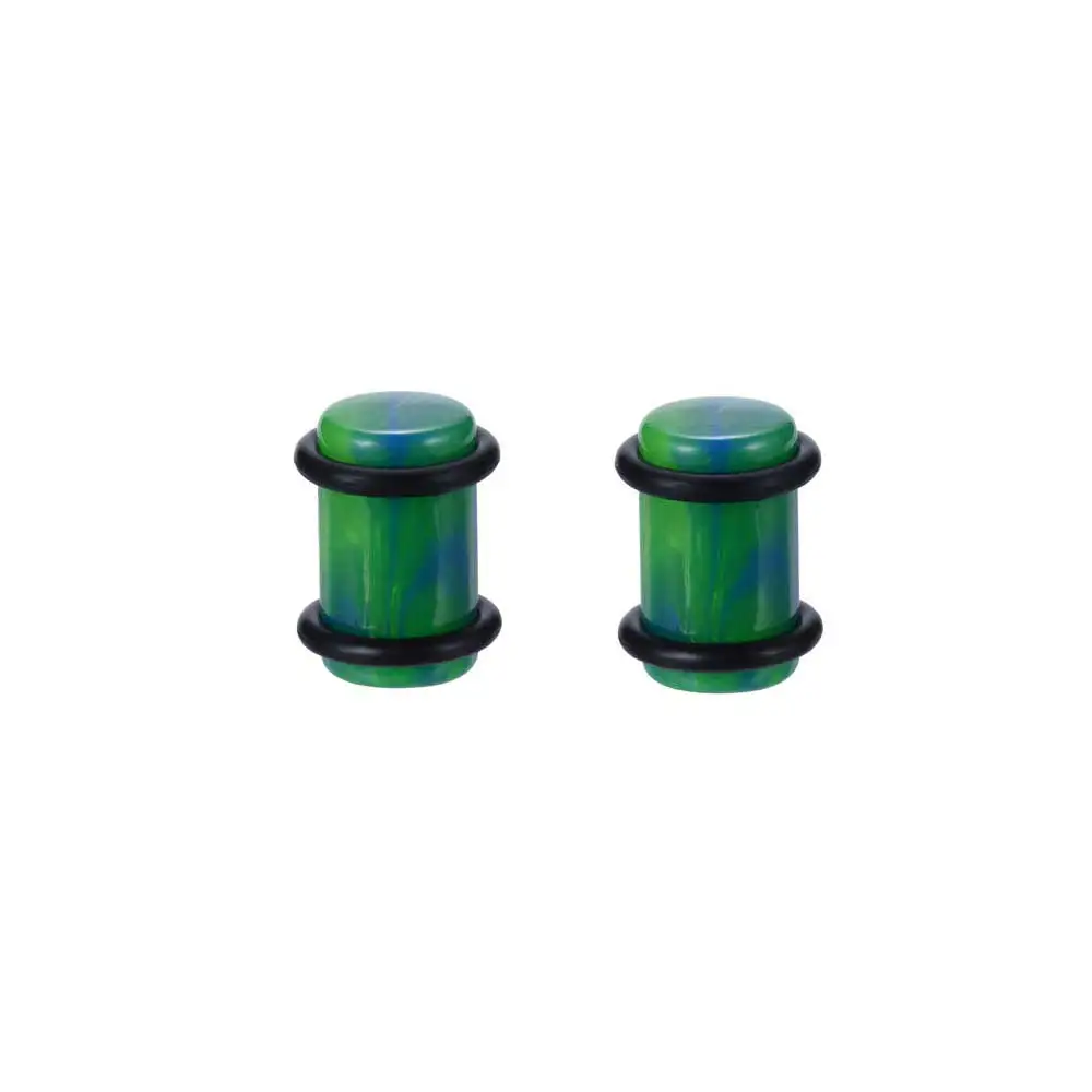 Dark Green Серьги Для Пирсинга Ушей, 1 пара акриловых пробок для ушей и тоннелей, расширители для ушей, растяжки для ушей, украшения для тела - Окраска металла: Dark Green