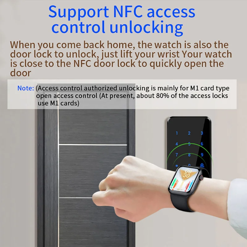 2022 Смарт-часы с NFC для мужчин и женщин Беспроводная зарядка 44 мм Циферблат вызов