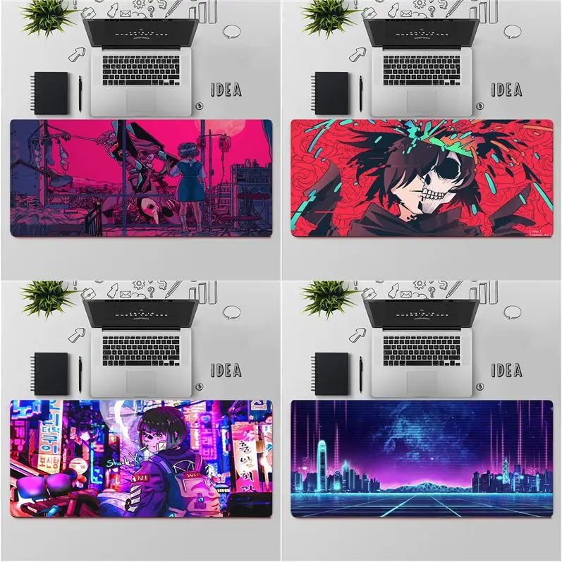 

FHNBLJ High Quality Vaporwave Glitch Anime Natural Rubber Gaming mousepad Desk Mat Free Shipping Large Mouse Pad Keyboards Mat