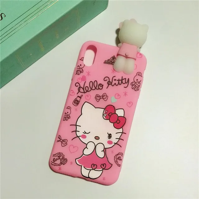 B Мягкая силиконовая Розовая кукла задняя крышка для coque iphone 11 11pro 11pro max Прекрасный чехол для телефона hello kitty для iphone X XS MAX - Цвет: B
