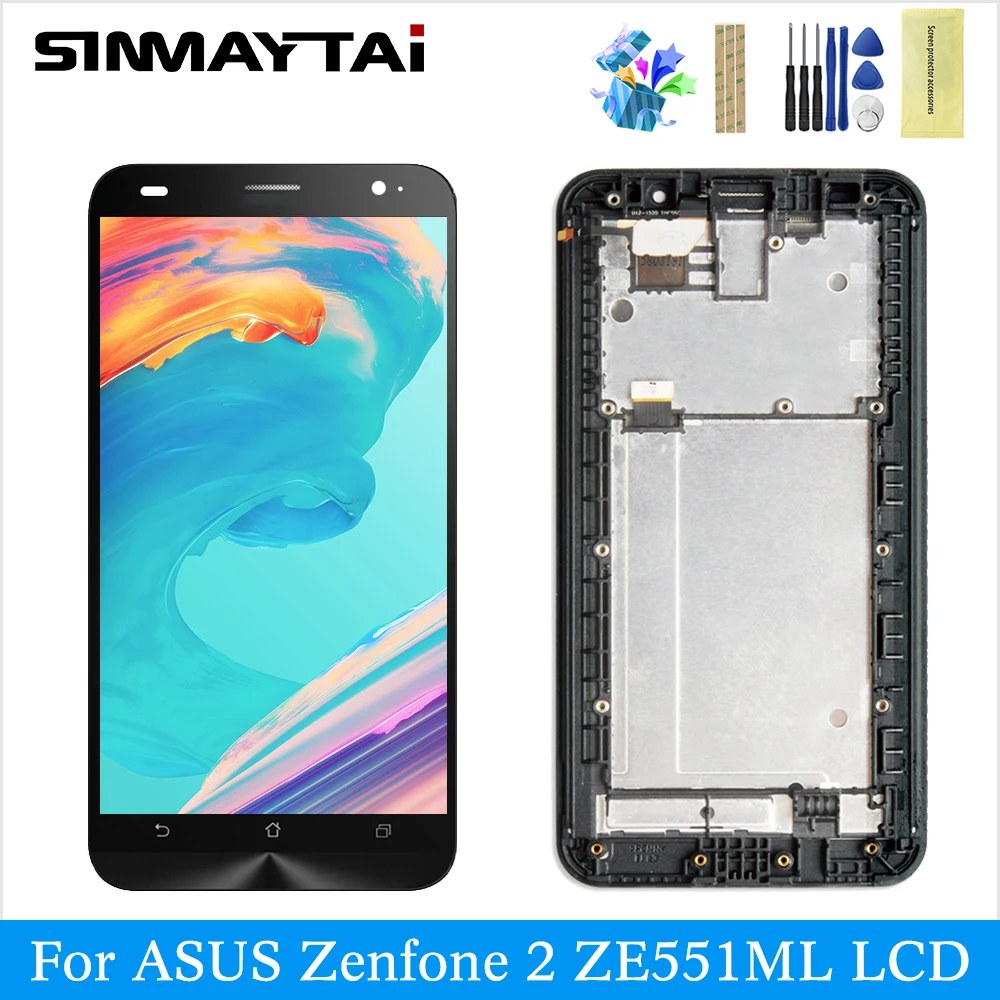 ZE551ML ЖК дисплей для ASUS ZenFone 2 Z00AD дигитайзер сенсорный экран Запасные части черный