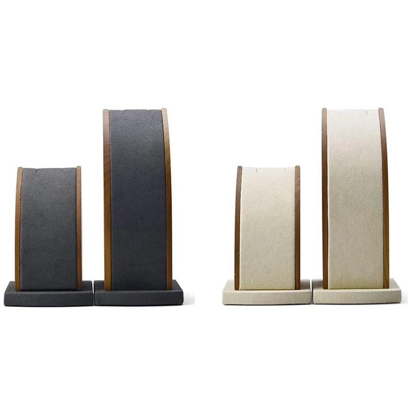 

1 Set of Necklace Pendant Display Stand Jewelry Display Stand Solid Wood Base