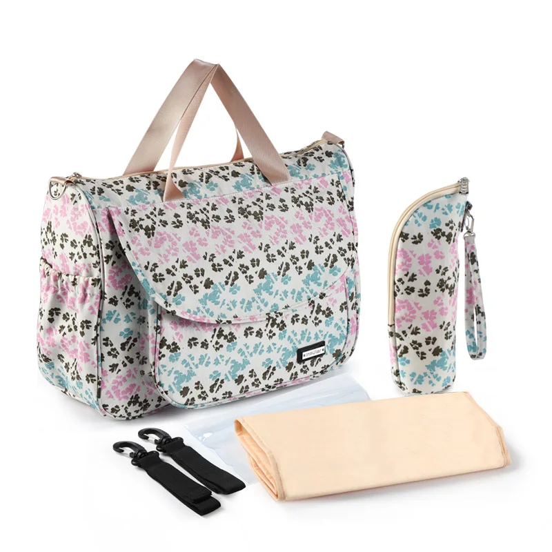 New Print Baby Bag for Stroller Waterproof Diaper Mom Large Capacity Mommy Nursing Bags Care Maternity | Мать и ребенок