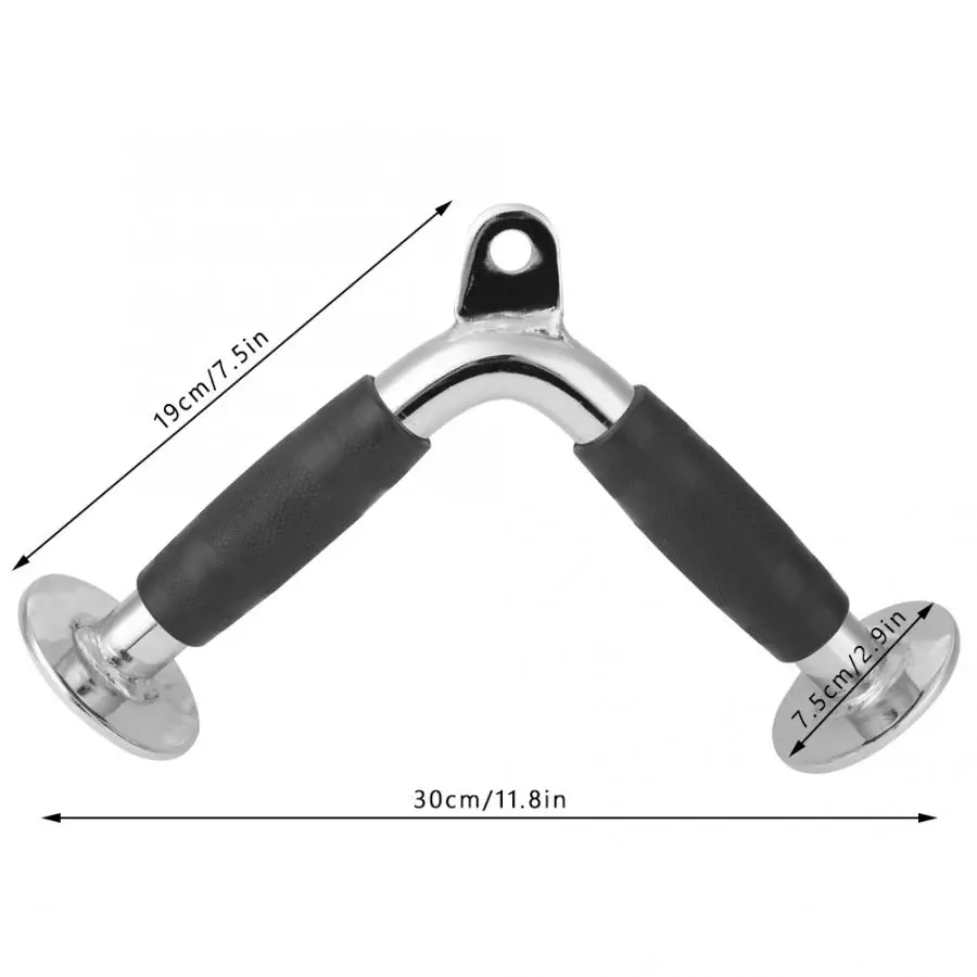 1 шт. прочный Трицепс v-образная ручка стальной кабель для упражнений
